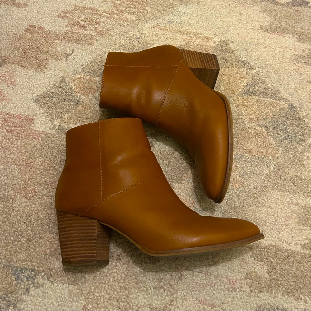 madewell brown leather booties